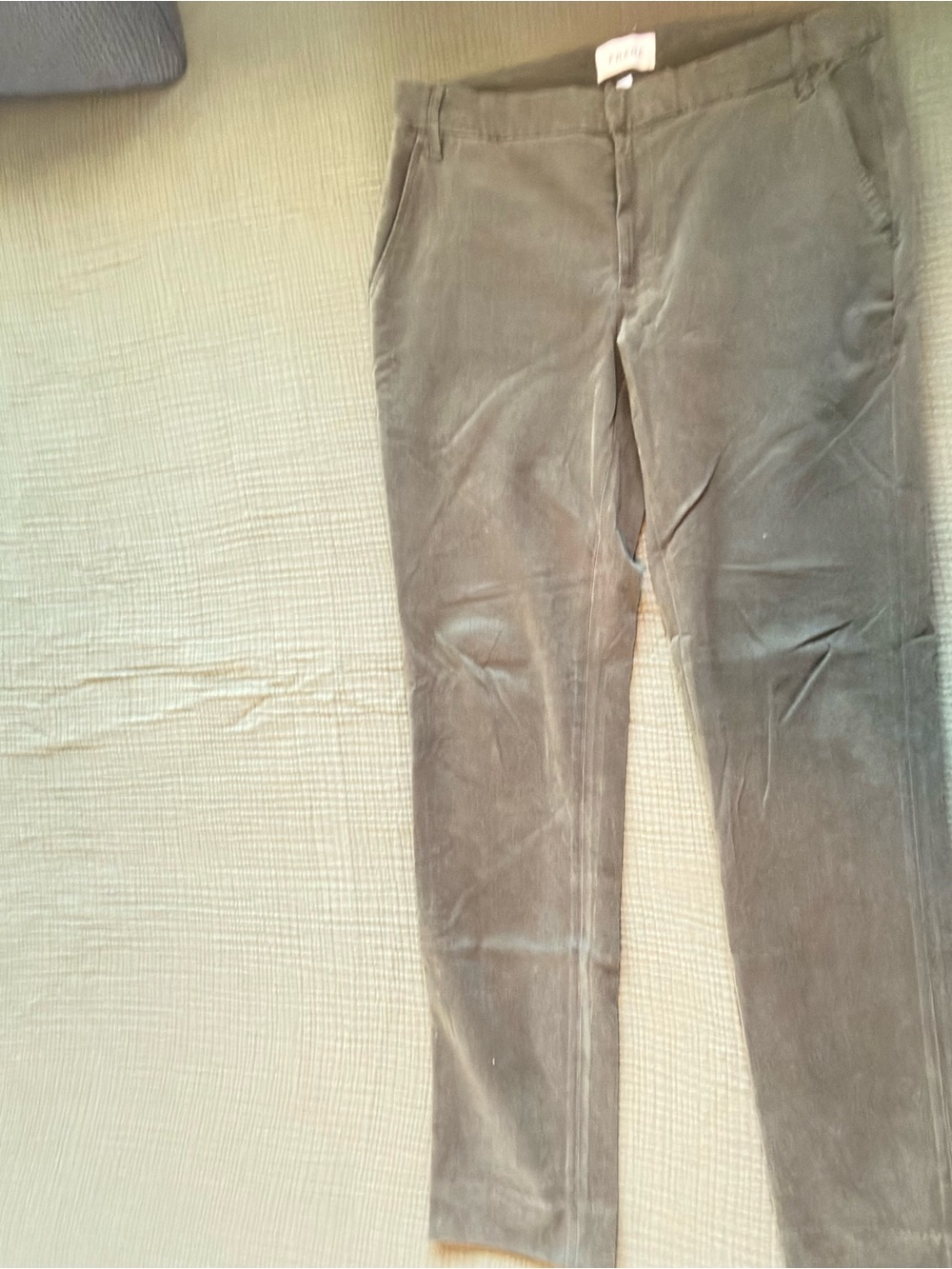 Frame Denim Men's Corduroy Pants in Olive Green